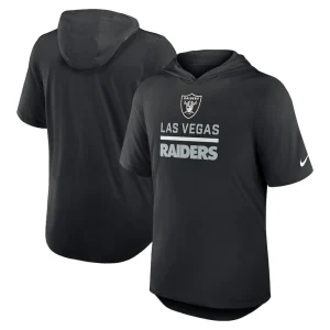 Las vegas raiders nike lockup tri blend hoodie t shirt Black