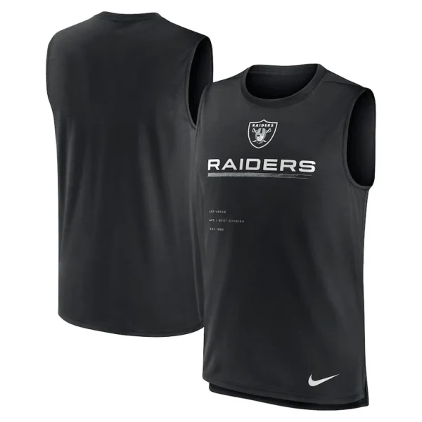 Las vegas raiders nike muscle trainer tank top Black