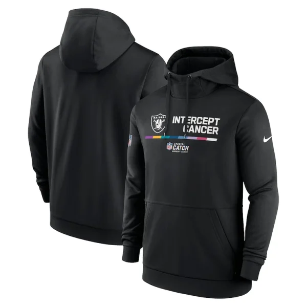 Las vegas raiders nike nfl crucial catch therma performance pullover hoodie Black