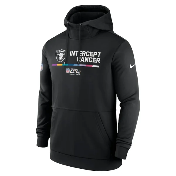 Las vegas raiders nike nfl crucial catch therma performance pullover hoodie Black M