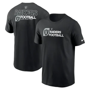 Las vegas raiders nike outline t shirt Black