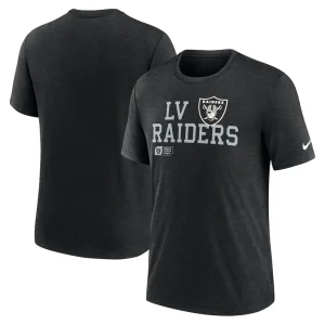 Las vegas raiders nike overlap lockup tri blend t shirt Black