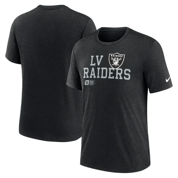 Las vegas raiders nike overlap lockup tri blend t shirt Black