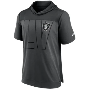 Las vegas raiders nike performance hoodie t shirt Heathered charcoalblack M