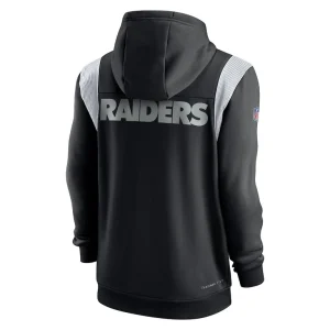 Las vegas raiders nike performance sideline lockup full zip hoodie Black M