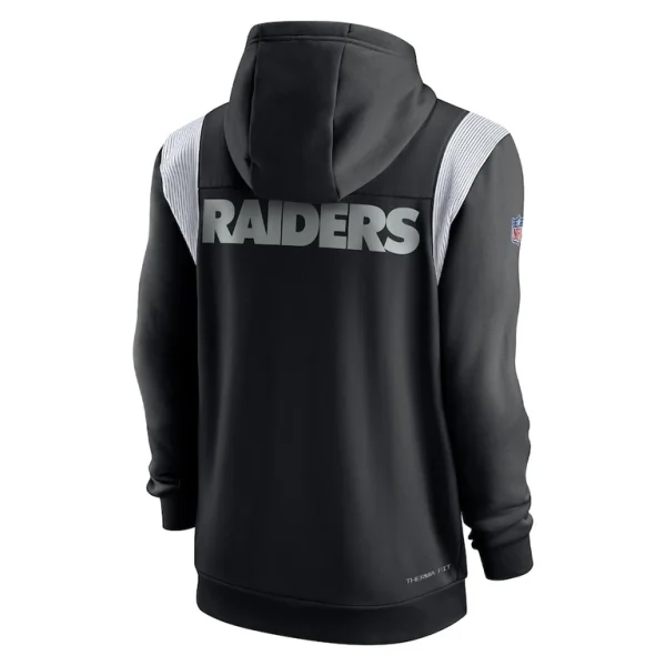 Las vegas raiders nike performance sideline lockup full zip hoodie Black M