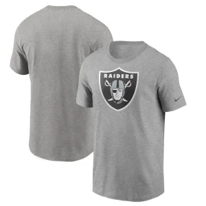 Las vegas raiders nike primary logo t shirt Heathered gray