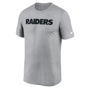 Las vegas raiders nike primetime legend wordmark performance t shirt Heather gray M