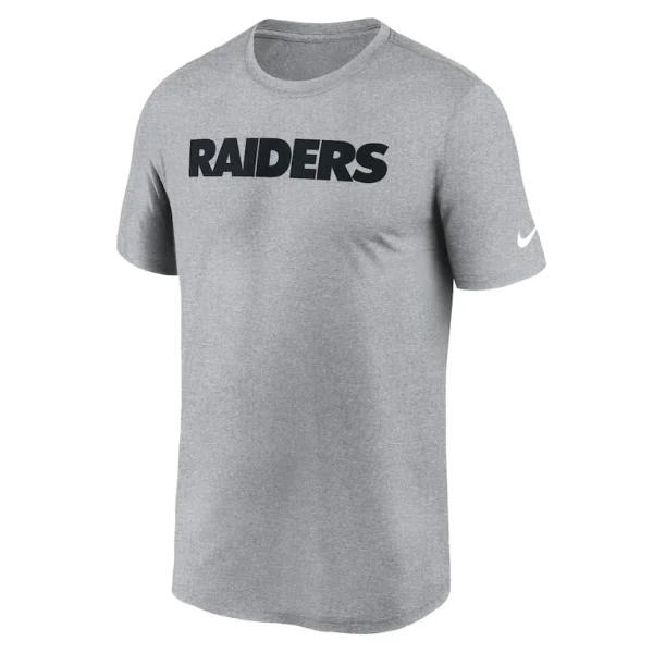 Las vegas raiders nike primetime legend wordmark performance t shirt Heather gray M