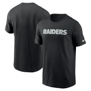Las vegas raiders nike primetime wordmark essential t shirt Black