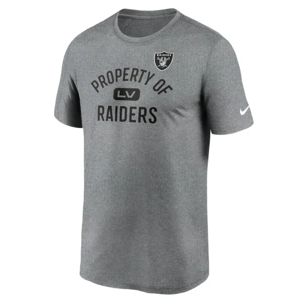 Las vegas raiders nike property of legend performance t shirt Heather charcoal M