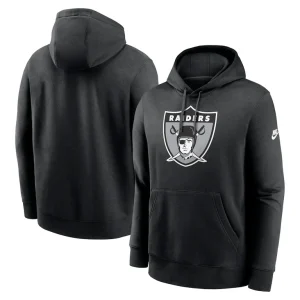 Las vegas raiders nike rewind club logo pullover hoodie Black