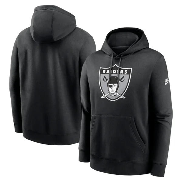 Las vegas raiders nike rewind club logo pullover hoodie Black