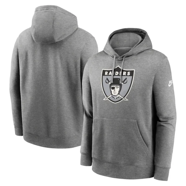 Las vegas raiders nike rewind club logo pullover hoodie Heather gray