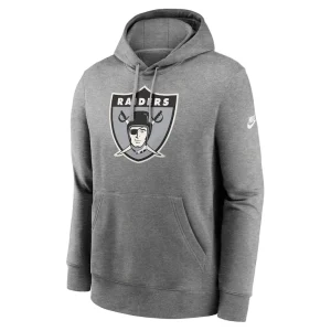 Las vegas raiders nike rewind club logo pullover hoodie Heather gray M
