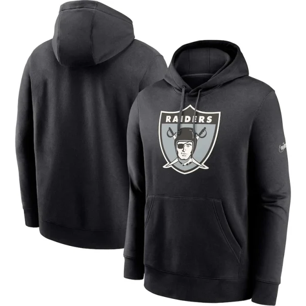 Las vegas raiders nike rewind club pullover hoodie Black
