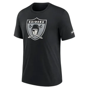 Las vegas raiders nike rewind logo tri blend t shirt Black M