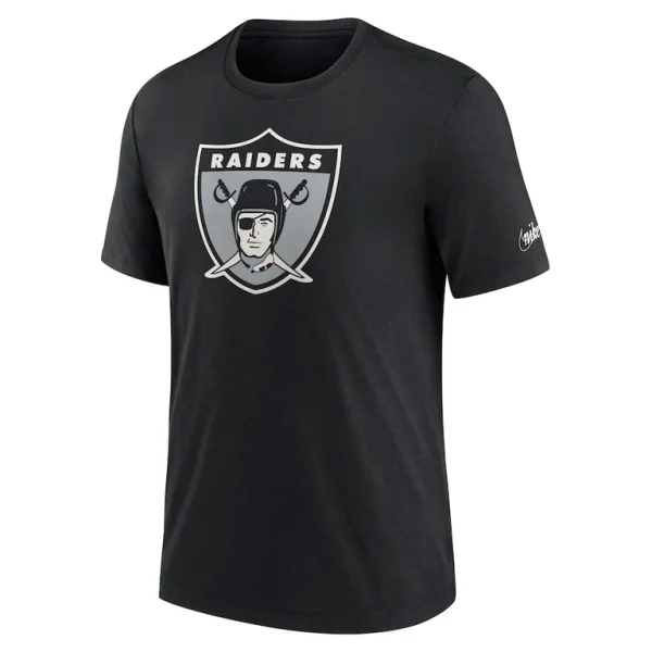 Las vegas raiders nike rewind logo tri blend t shirt Black M