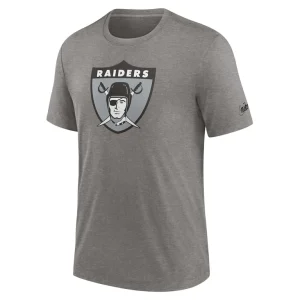 Las vegas raiders nike rewind logo tri blend t shirt Heather charcoal M