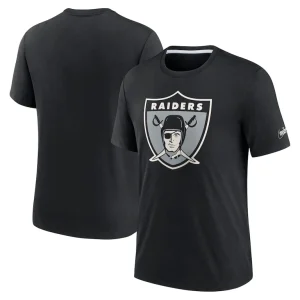 Las vegas raiders nike rewind playback logo tri blend t shirt Black