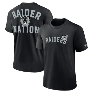 Las vegas raiders nike rewind slogan t shirt Black