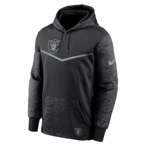 Las vegas raiders nike rflctv chevron pullover hoodie Black L