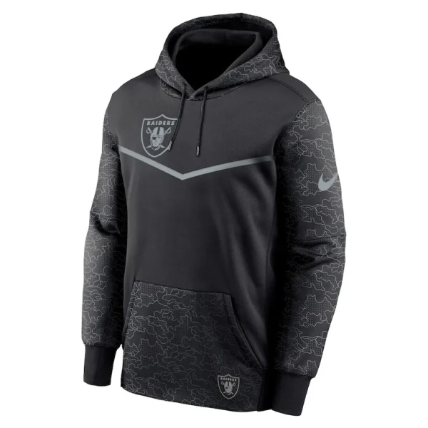 Las vegas raiders nike rflctv chevron pullover hoodie Black L