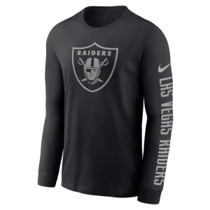 Las vegas raiders nike rflctv name and logo t shirt Black L