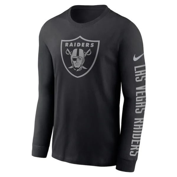 Las vegas raiders nike rflctv name and logo t shirt Black L