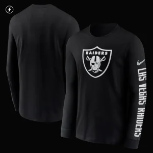 Las vegas raiders nike rflctv name and logo t shirt Black M