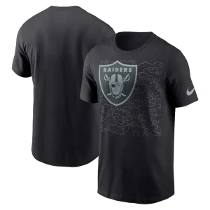 Las vegas raiders nike rflctv t shirt Black