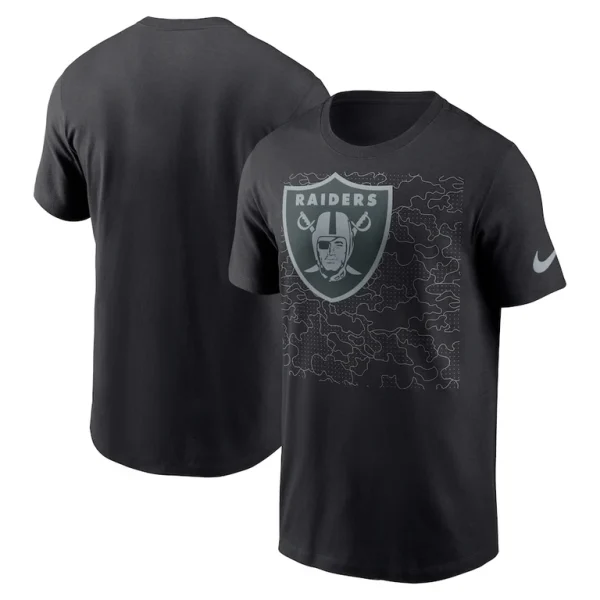 Las vegas raiders nike rflctv t shirt Black