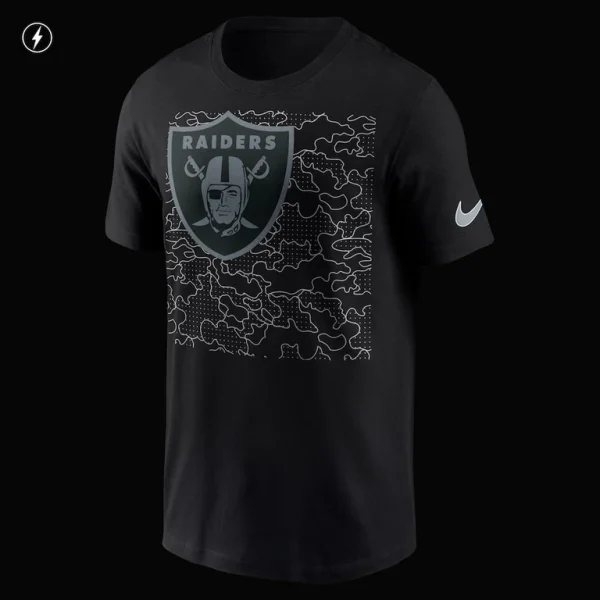 Las vegas raiders nike rflctv t shirt Black XL
