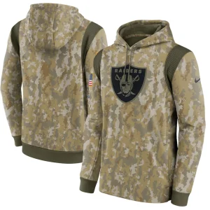 Las vegas raiders nike salute to service therma performance pullover hoodie Camo