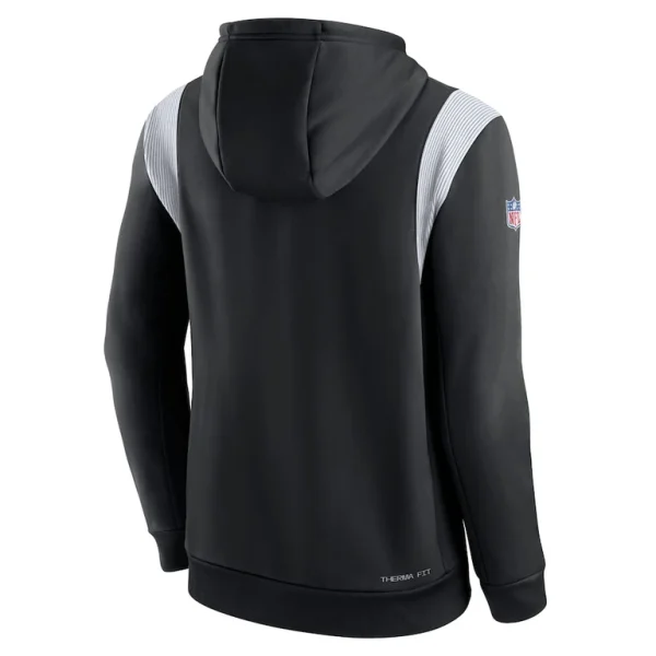Las vegas raiders nike sideline athletic stack performance pullover hoodie Black L