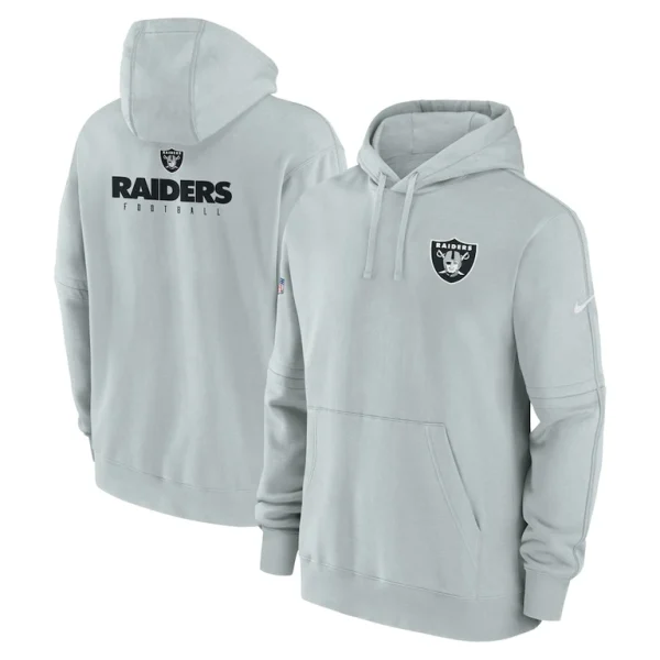 Las vegas raiders nike sideline club fleece pullover hoodie Silver