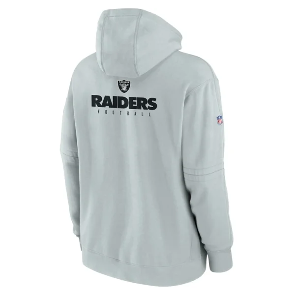 Las vegas raiders nike sideline club fleece pullover hoodie Silver L