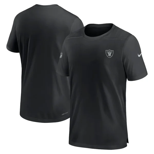 Las vegas raiders nike sideline coach performance t shirt Black