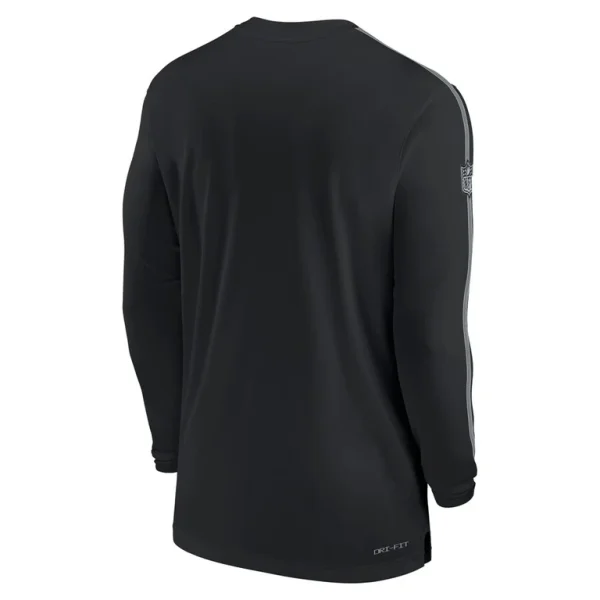 Las vegas raiders nike sideline coach uv performance long sleeve t shirt Black L