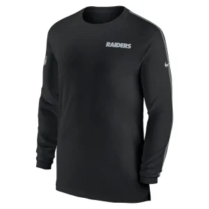 Las vegas raiders nike sideline coach uv performance long sleeve t shirt Black M