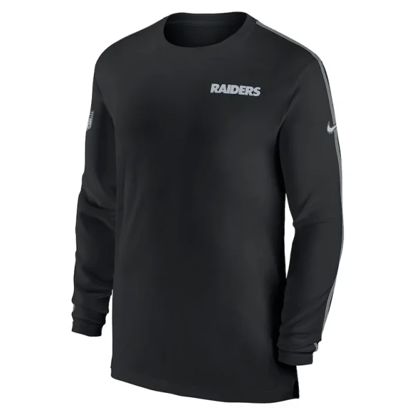 Las vegas raiders nike sideline coach uv performance long sleeve t shirt Black M