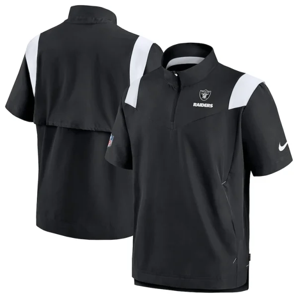 Las vegas raiders nike sideline coaches chevron lockup pullover top Black