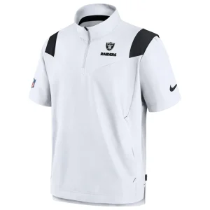 Las vegas raiders nike sideline coaches chevron lockup pullover top White M