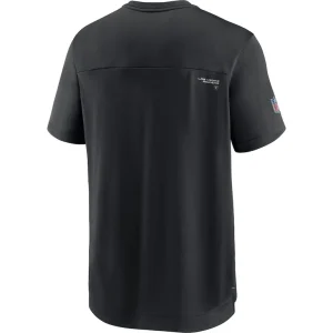 Las vegas raiders nike sideline coaches performance v neck t shirt Black L