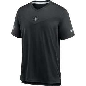 Las vegas raiders nike sideline coaches performance v neck t shirt Black M