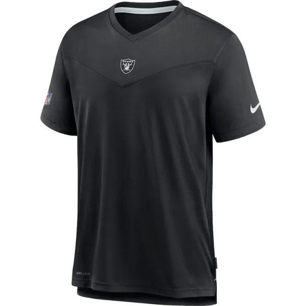 Las vegas raiders nike sideline coaches performance v neck t shirt Black M