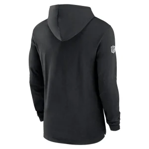 Las vegas raiders nike sideline hoodie performance long sleeve t shirt Black L