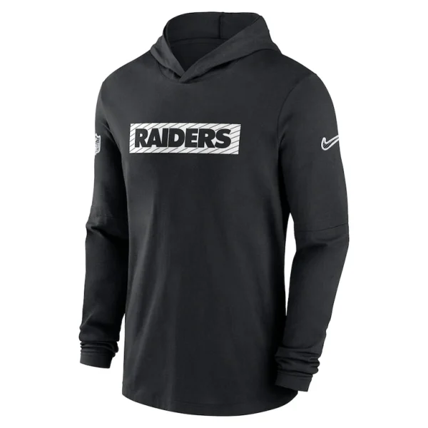 Las vegas raiders nike sideline hoodie performance long sleeve t shirt Black M