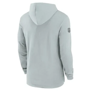 Las vegas raiders nike sideline hoodie performance long sleeve t shirt Gray L