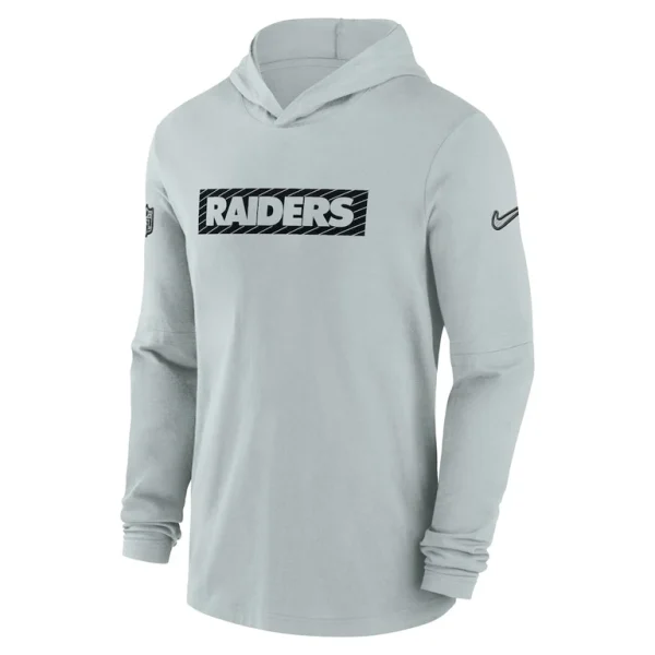 Las vegas raiders nike sideline hoodie performance long sleeve t shirt Gray M